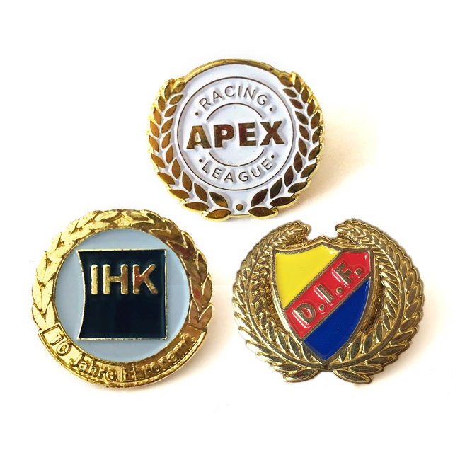 Hot Sale Custom High quality/High cost performance Cut Shape School Gold Metal Badge/Lapel Pin with Butterfly Cap for Promotion Gifts