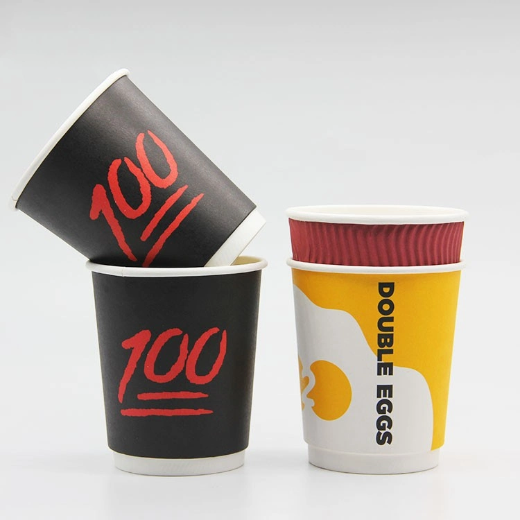 Wholesale Price Customized Printed Hot Drink PE Coated Disposable Cup & Mug for Coffee Tea