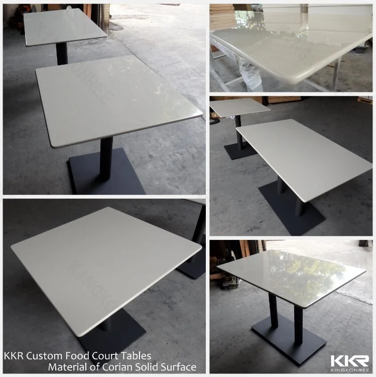 Custom Square Solid Surface Dining Room Furniture Table