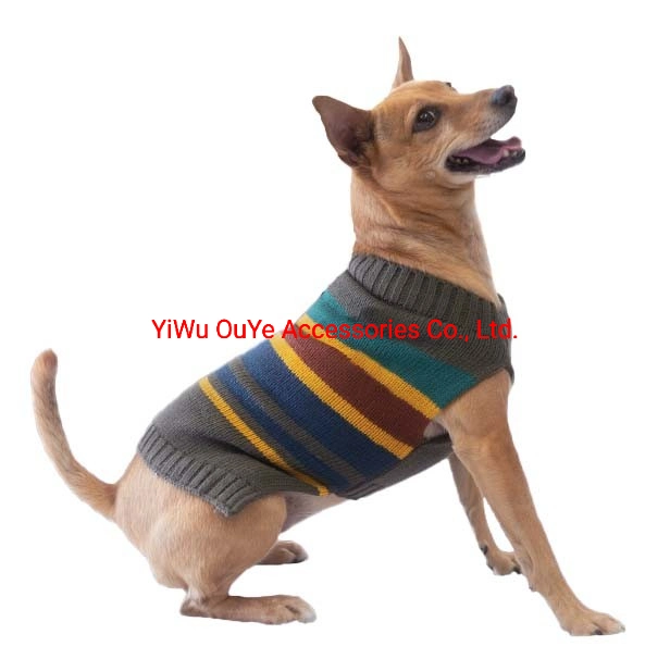 Popular Classical Stripe Practical Fall Dog Knitted Sweater Pet Apparel