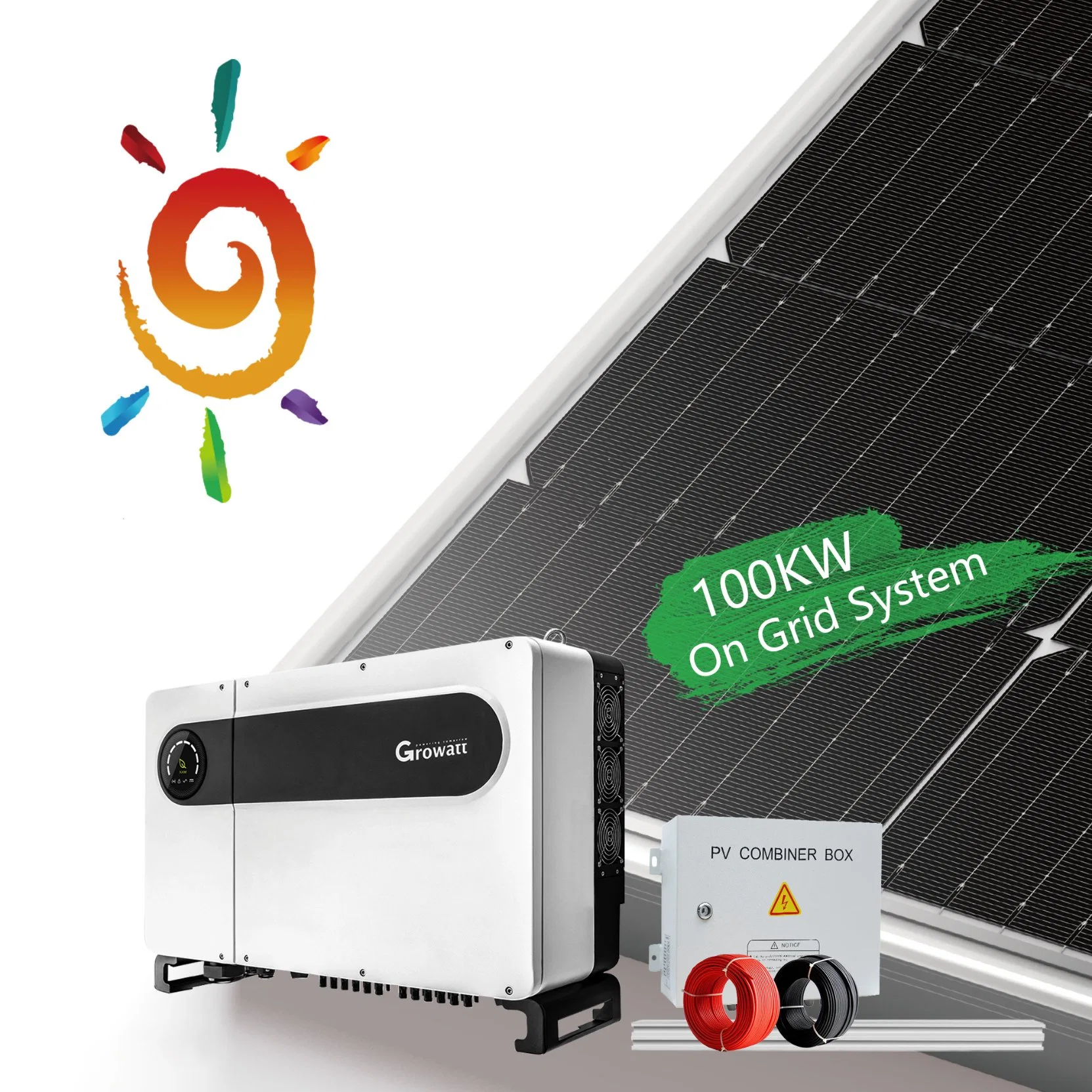 système solaire 100 kw sur grille 150 kw 200 kw PV énergie solaire Énergie