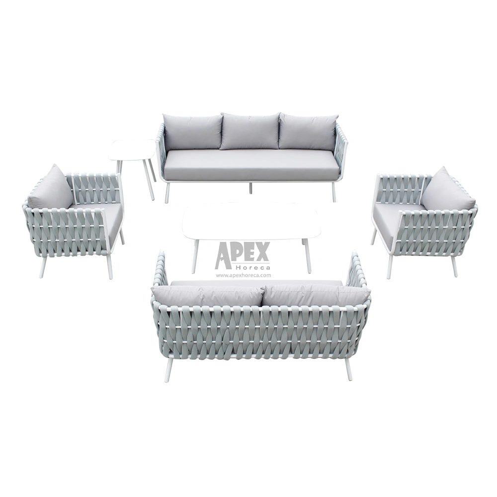 Aluminum Frame Patio Garden Rope Home Living Room Sofa Set