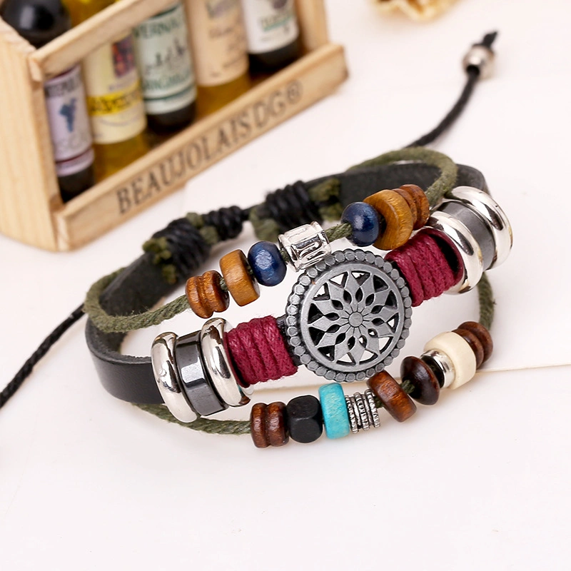 Großhandel Lady Böhmen Wind Perlen Mehrschichtige Hand Gewebten Schmuck Armband