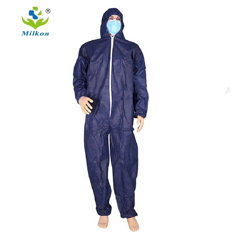 Mono de protección de ropa desechable no tejido PP Azul oscuro