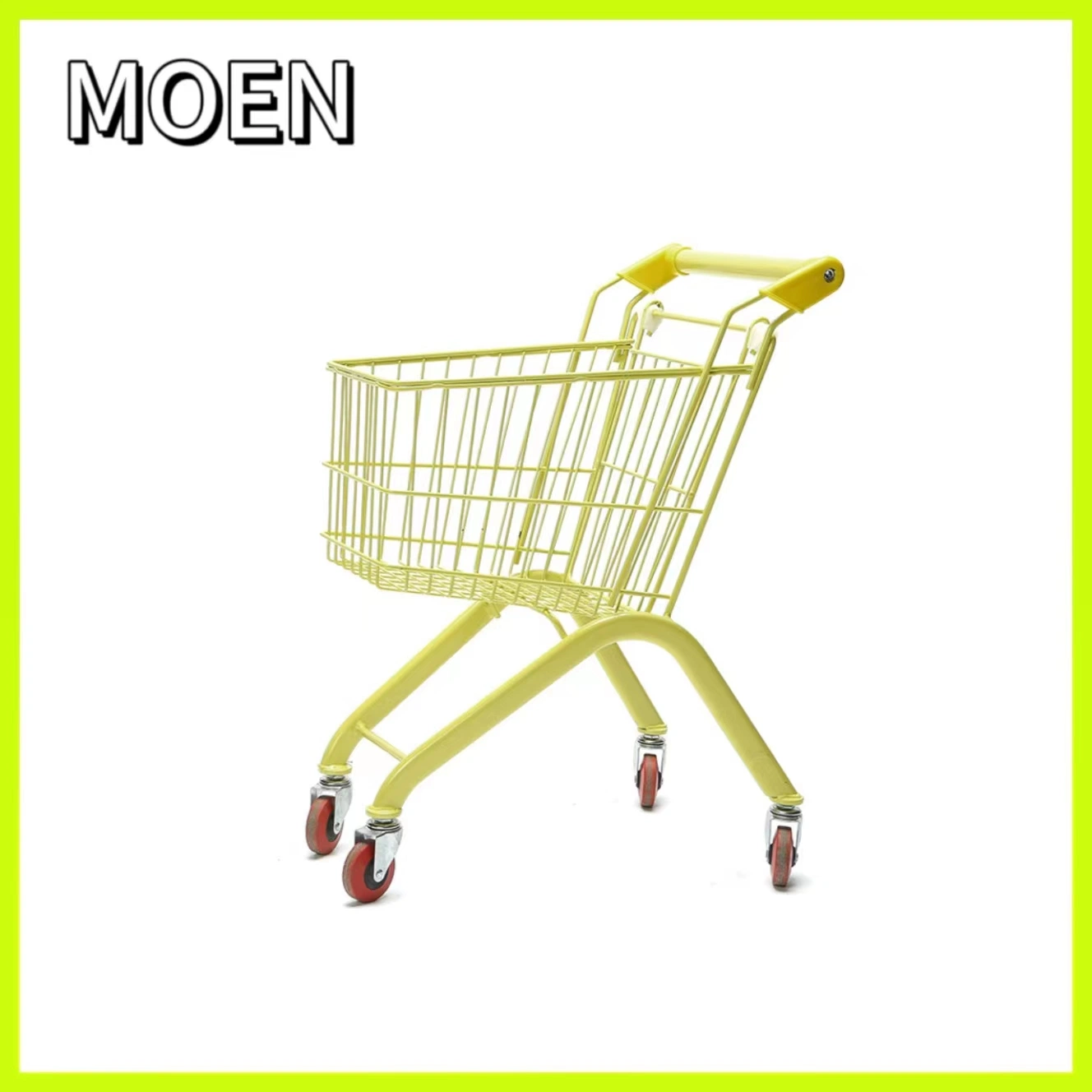 Nuevo diseño Metal 4 ruedas Carro de Compras Supermarket Trolleys de Compras