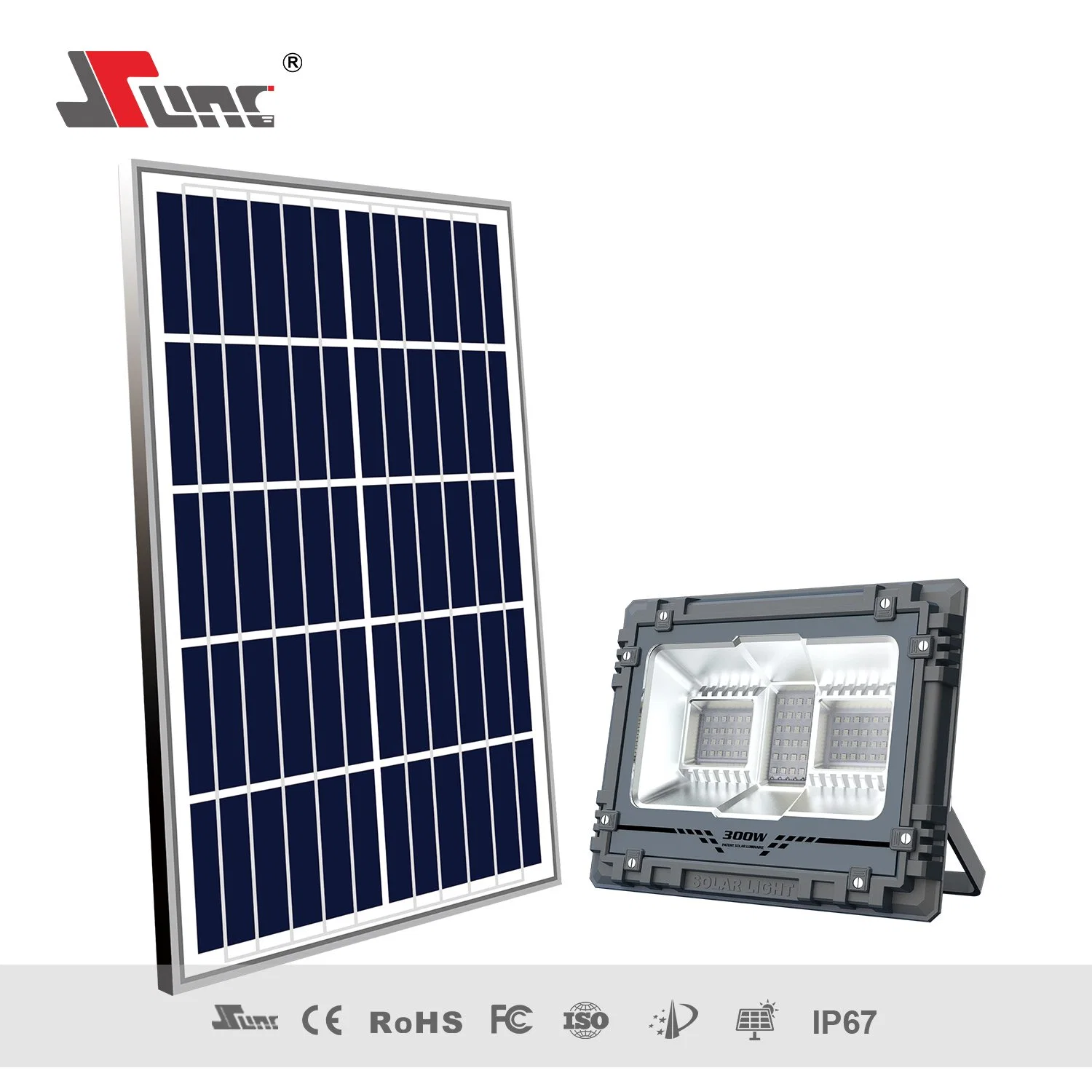 Mj-Aw300c Garden Decor Solar Outdoor LED Flood Powered Light with RGB