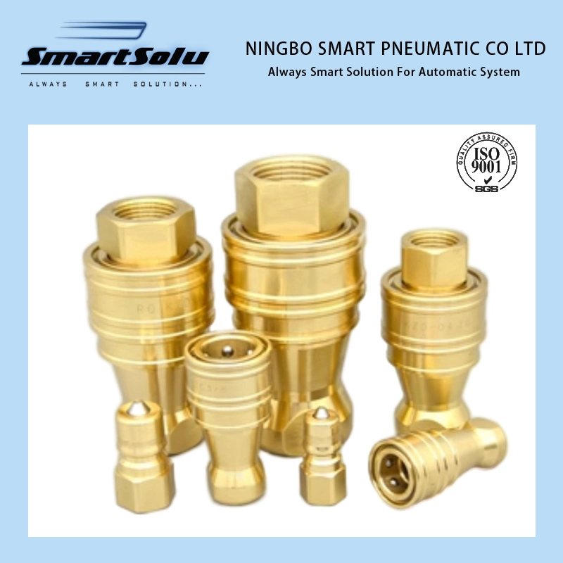 Brass Double Self-Sealing Female Thread Hydraulic Quick Connector