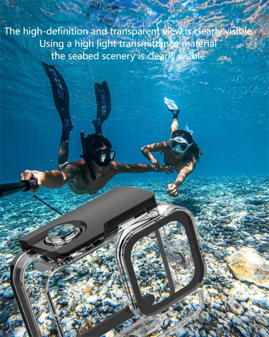 Carcasa resistente al agua para GoPro Hero 12 11 Black/Hero 10 Black/Hero 9 Black, funda protectora para buceo submarino para Go PRO Hero11/Hero10/Hero9 Action Camer