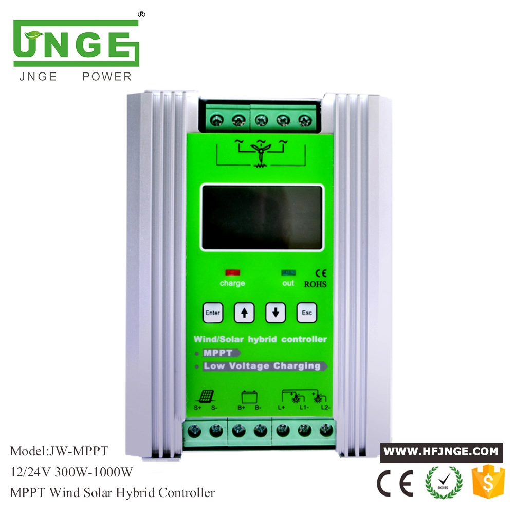 800W MPPT Solar Wind Charge Controller 12/24V Auto For 500W wind+300W solar with free dump load 24V