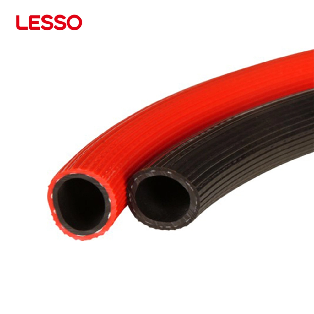 Lesso High-Strength Polyester Fiber Fire Equipments Red Black 30 80mm Diameter PVC Fire Hose Pipe