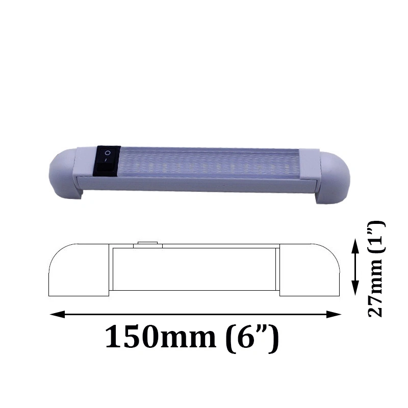 12V 24V Motor Yacht Bootsanhänger LED-Leuchten Wohnmobil Dach Dome-Leuchte, LED-Innenbeleuchtung für Wohnwagen, Wohnmobil