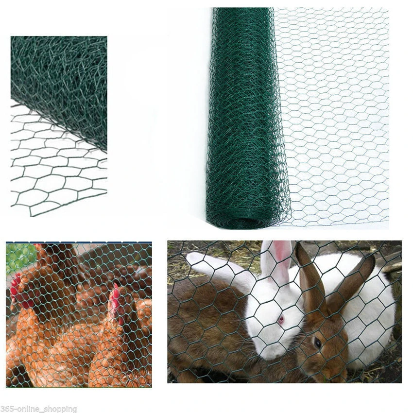 Precio más bajo de malla de alambre recubierto de PVC mallas hexagonales de 1/2'' 1'' Gallinero malla de alambre galvanizado