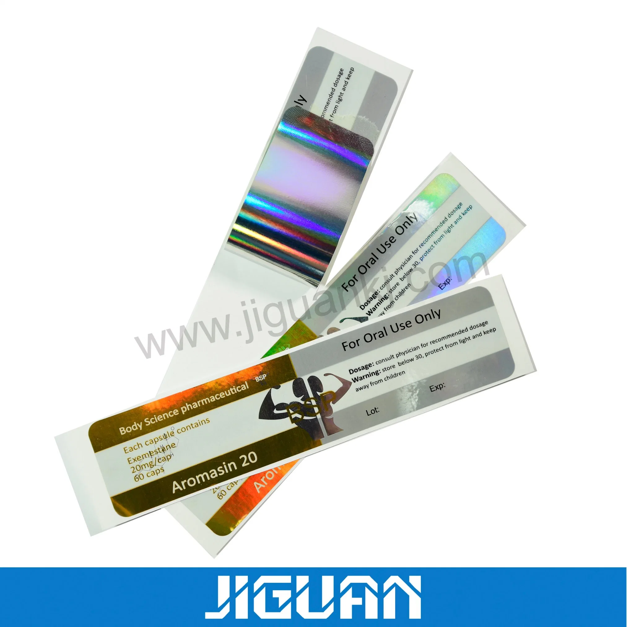 Hologram Adhesive Sticker Vial Label for Steroids