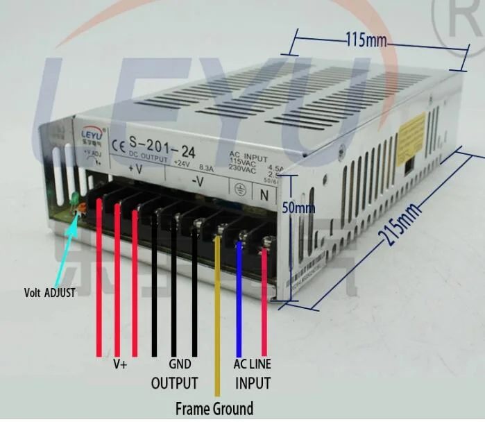 S-201-48 200W 48V Transformador de CA CC