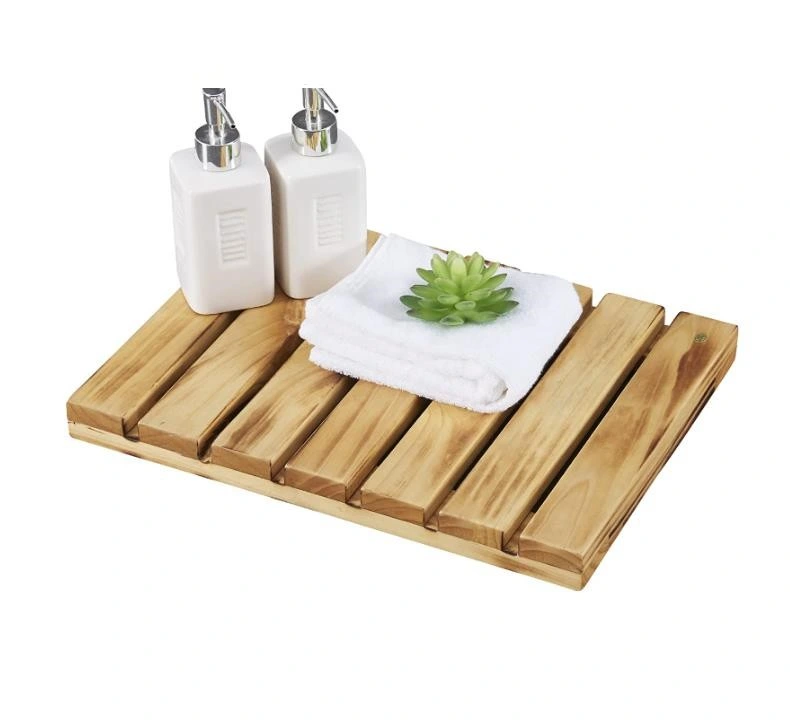 Tapete de chão impermeável antiderrapante tapete de porta Bamboo SPA chuveiro tapete