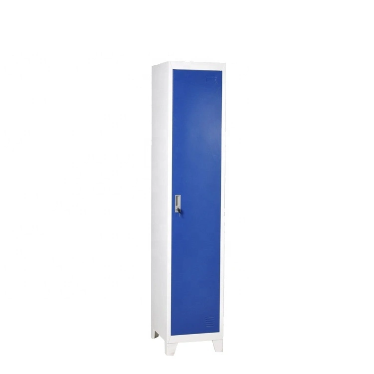 Single Door Steel Cabinet Used Clothes Storage Wardrobe Children Office Furniture