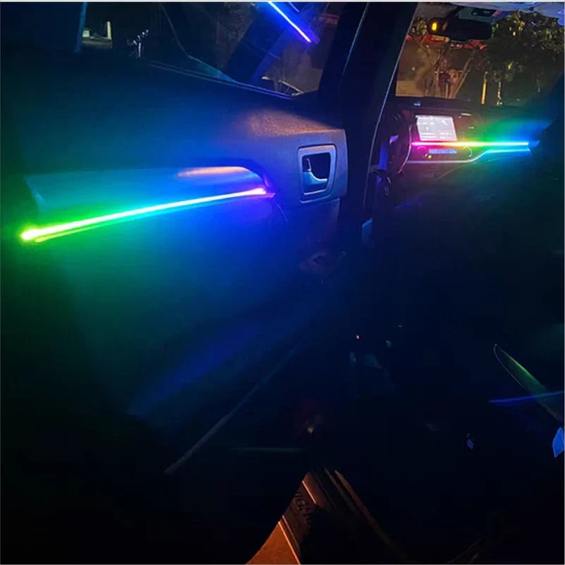 Controlo da APLICAÇÃO para telemóvel iluminação ambiente flexível Strip LED para automóvel Interior Luz ambiente