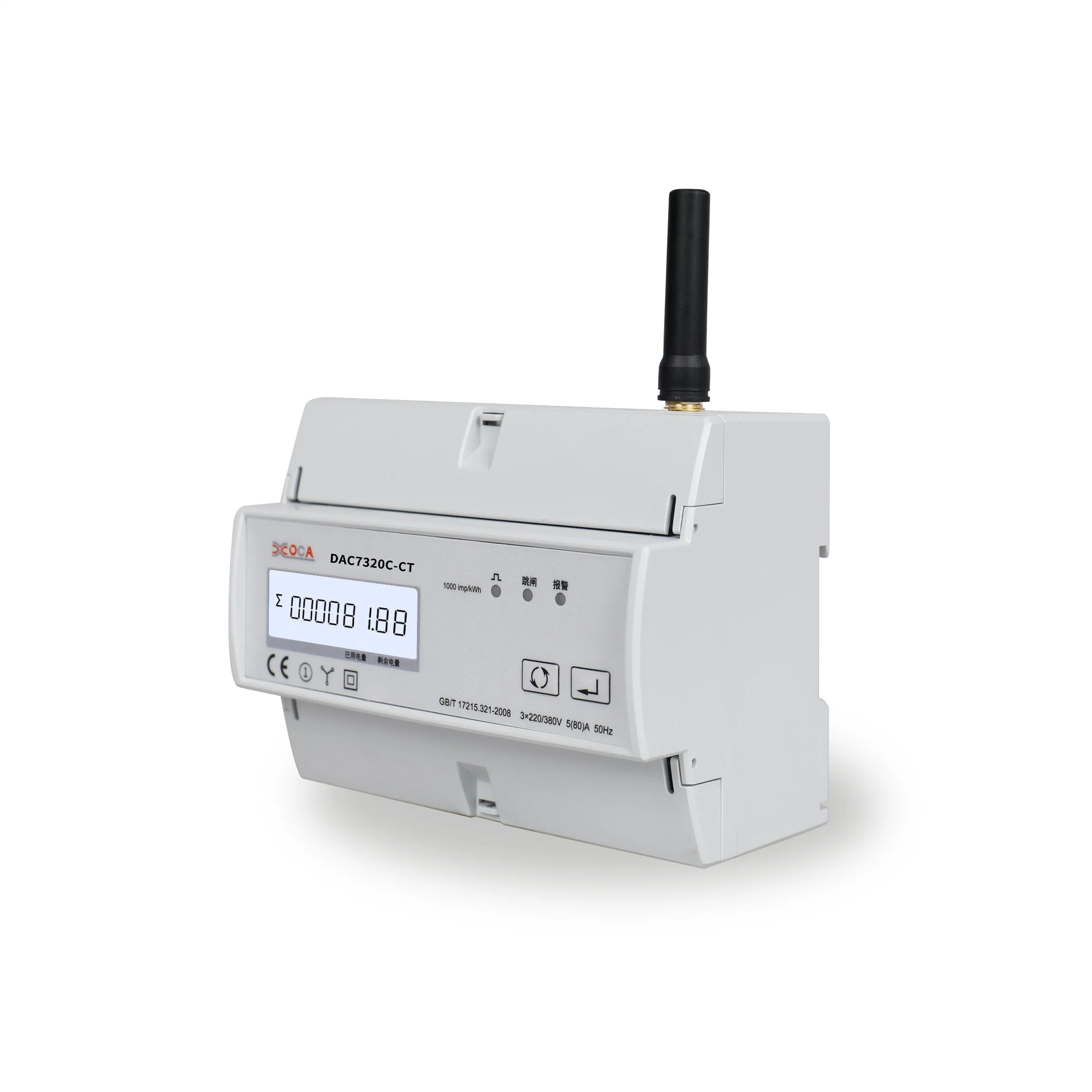 Dac7300c Rail DIN trois phase télécommande WiFi Modbus RS485 Compteur d'énergie électronique