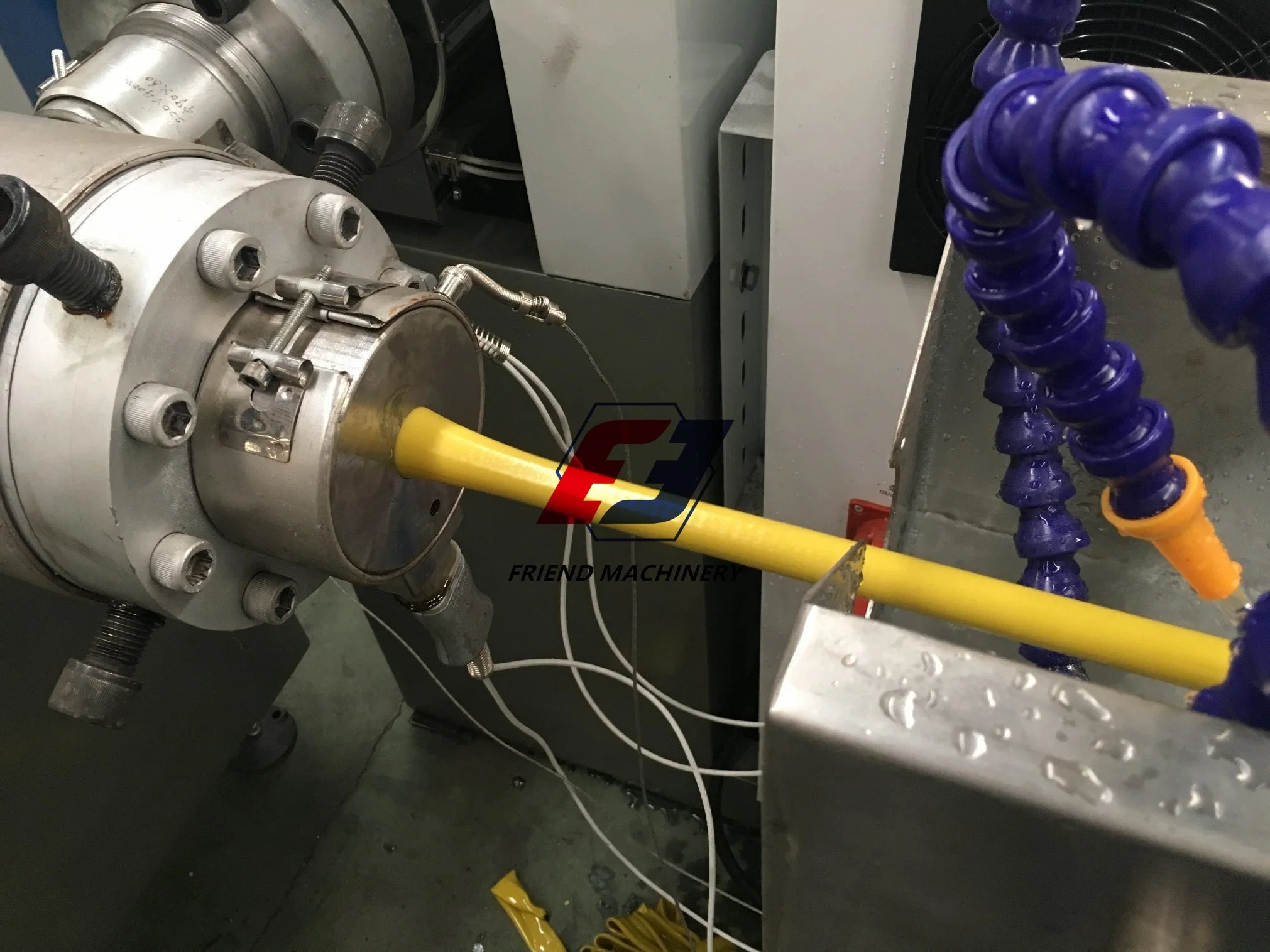 Rusia exportó PE PP tubo metálico recubierto de PVC/filamento único tornillo de extrusión/Línea de producción de la máquina extrusora