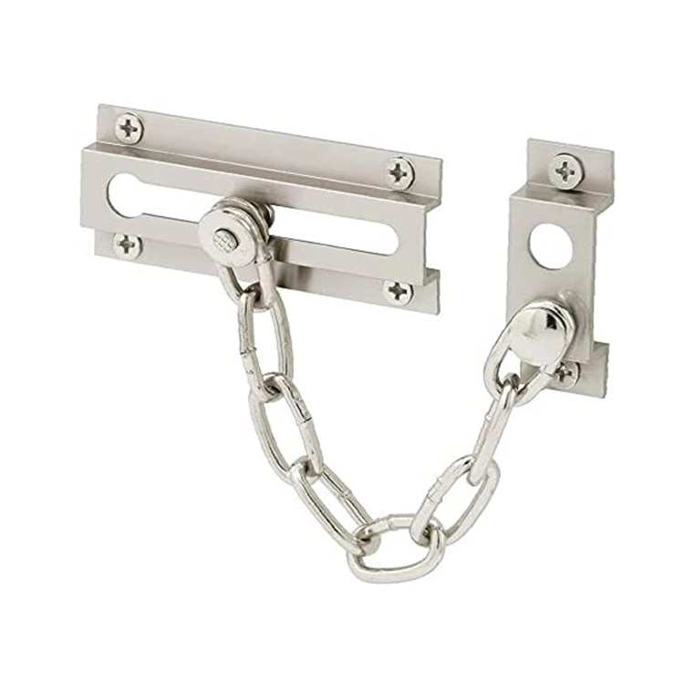 Stainless Steel Safe Security Door Chain Satin Nickel Door Guard