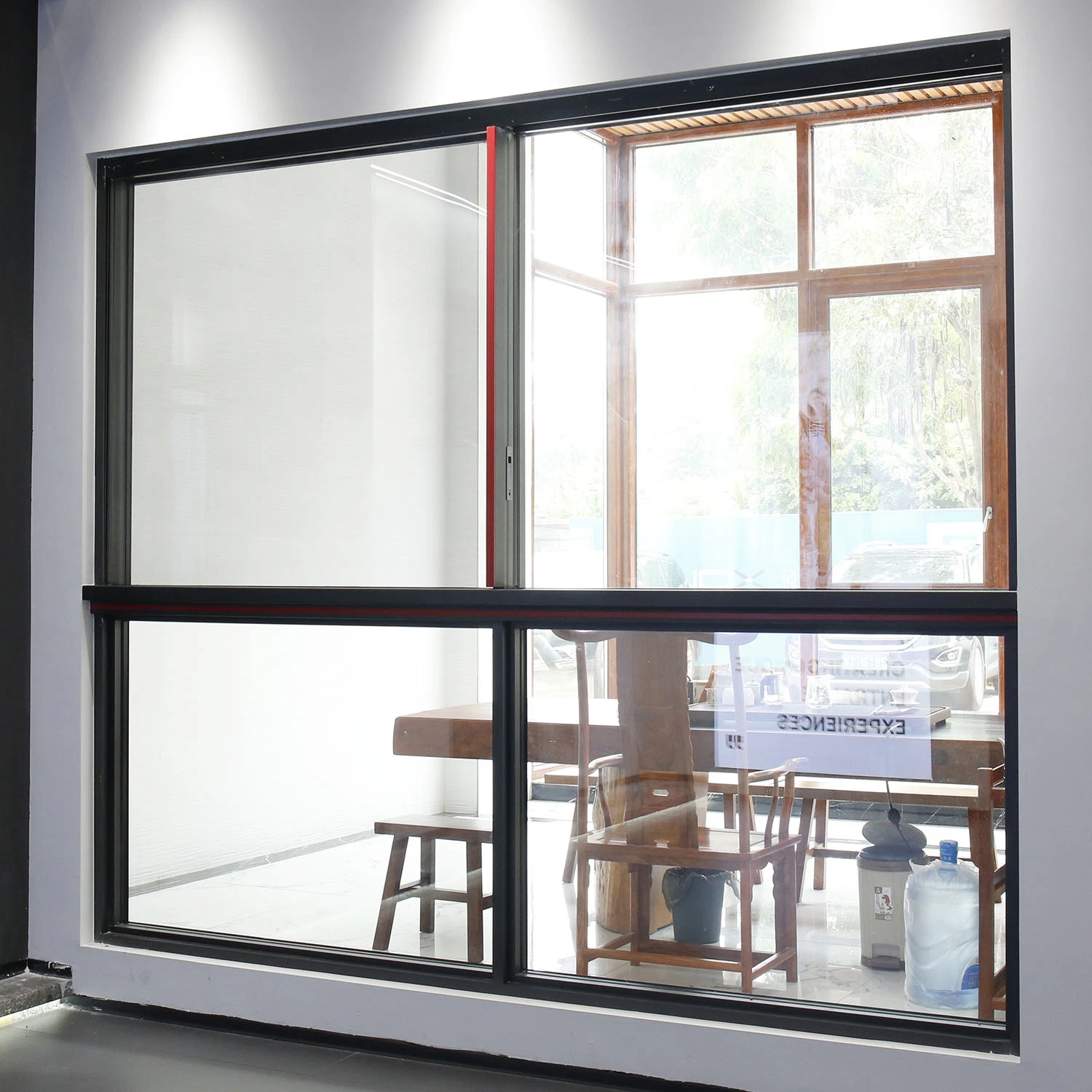 Sixinalu Aluminum Profile Double Glass Hurricane Impact Sliding Window