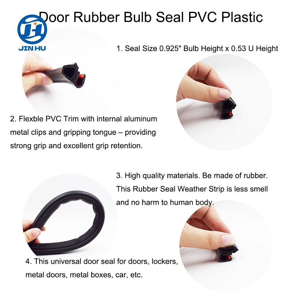 PVC Rubber Seal Strip U-Channel Trim with Side Bulb