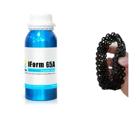 Rubber Like TPU Like Photopolymer Resin Yousu 3D UV Industrial Flexible 65A 3D Printers Resin 405nm UV-Curing DLP LCD 3D Printing Resin 1000g