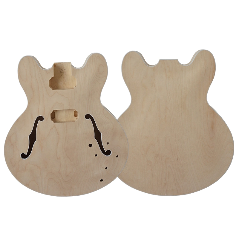 Wholesale/Supplier Price Basswood Body DIY Hollow Body Jazz Electric Guitar Kit