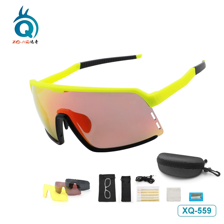 Lunettes de sport polarisées pour hommes avec monture carrée