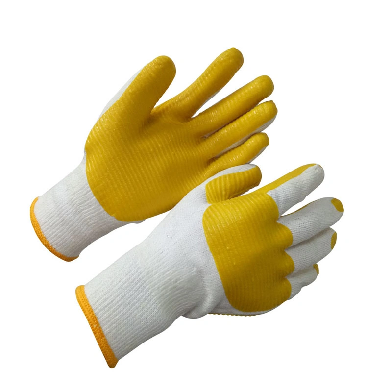 Rubber Coated Cotton Safety Work Glove