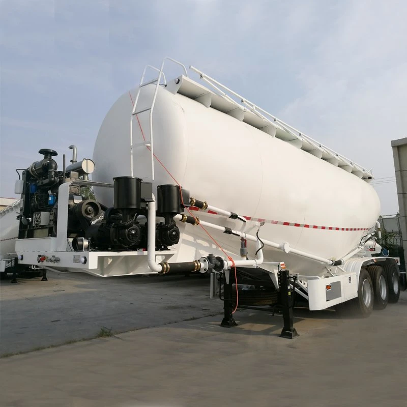 3 Axle 35m3 Powder Cement Tanker Semi Trailer Bulk Cement Tank Powder Material Transporter