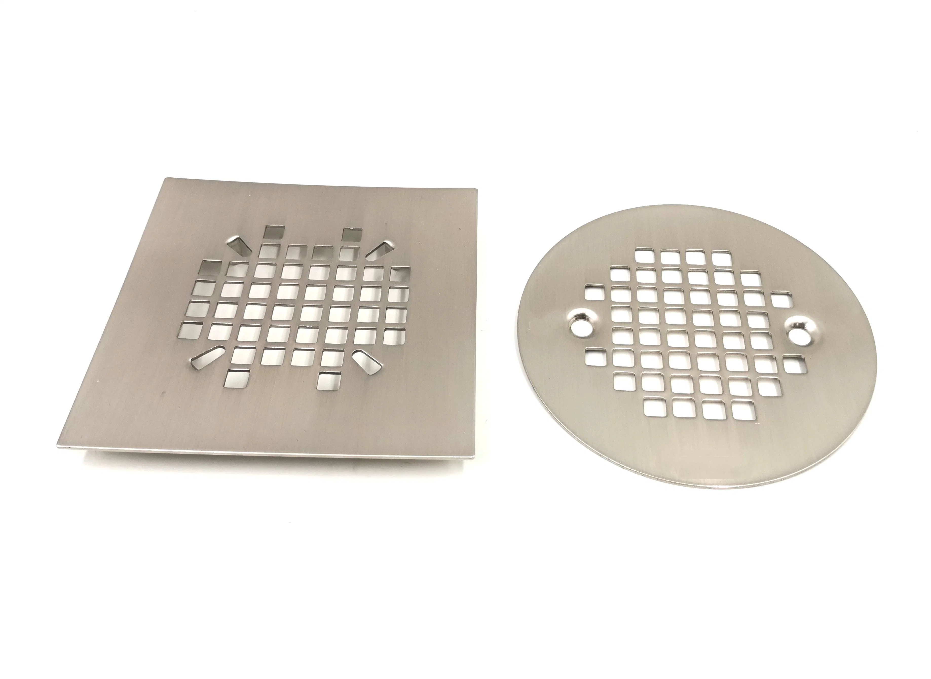 Customized 4 Inch Stainless Steel 304 Nickel Brushed Round Shower Drain