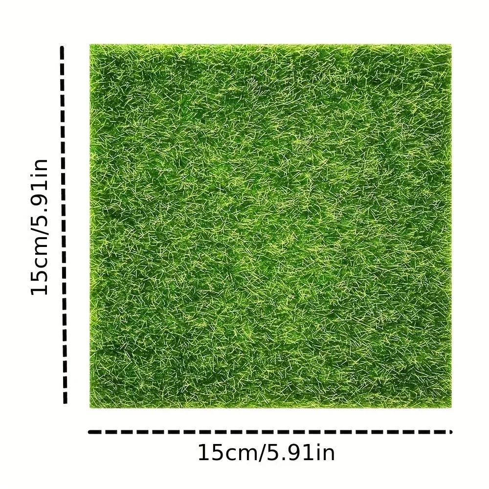 Usa EU local Shipping in Stock Turf Grass Crear Oasis Con 4 paquetes de 6 X 6 césped artificial para Artesanías &amp; Casas de muñecas