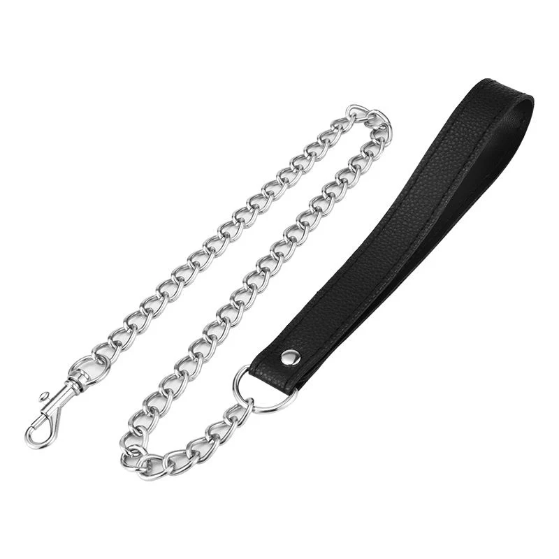 Sex Products Best Quality Sex Products Black Collar with Traction Chain Leather Sex Leather Collars for Women Adult Products Toys for Couples Women and Men Toy