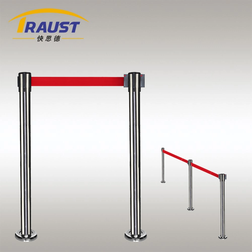 Traust Line Crowd Control Queuing Retractable Belt Posts Barrier Stanchion