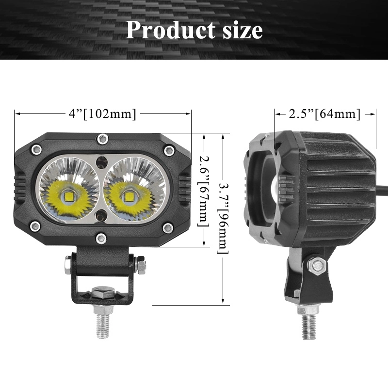 LED-Marine-Leuchten LED-Rückfahrbremslichter 4,0 Zoll 30W Strahl Mit Weißem Roten Punkten