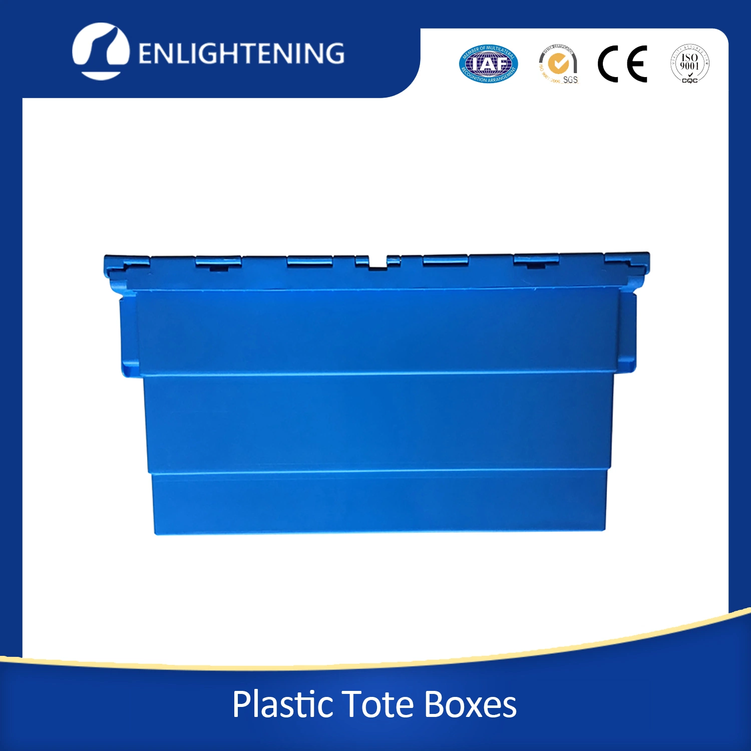 Heavy Duty 56L Plastic Moving Crate Box for Moving with Dolly