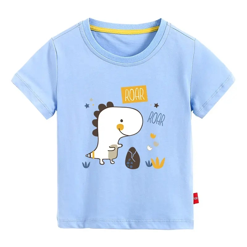 Kids T-Shirt 100% Cotton Round Neck Short Sleeve Wear for Summer