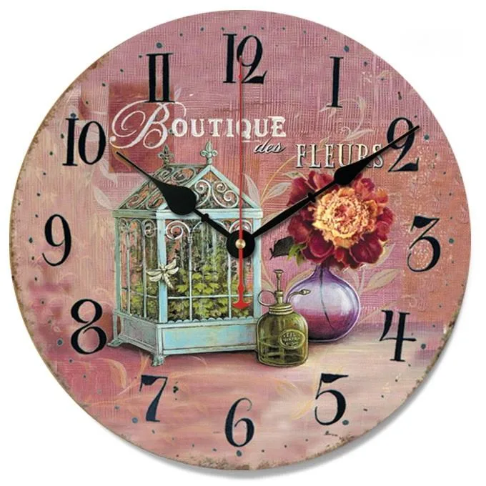 Retro Antique Morden Simple Classic Creative Decorative Custom Wood MDF Dial Clock