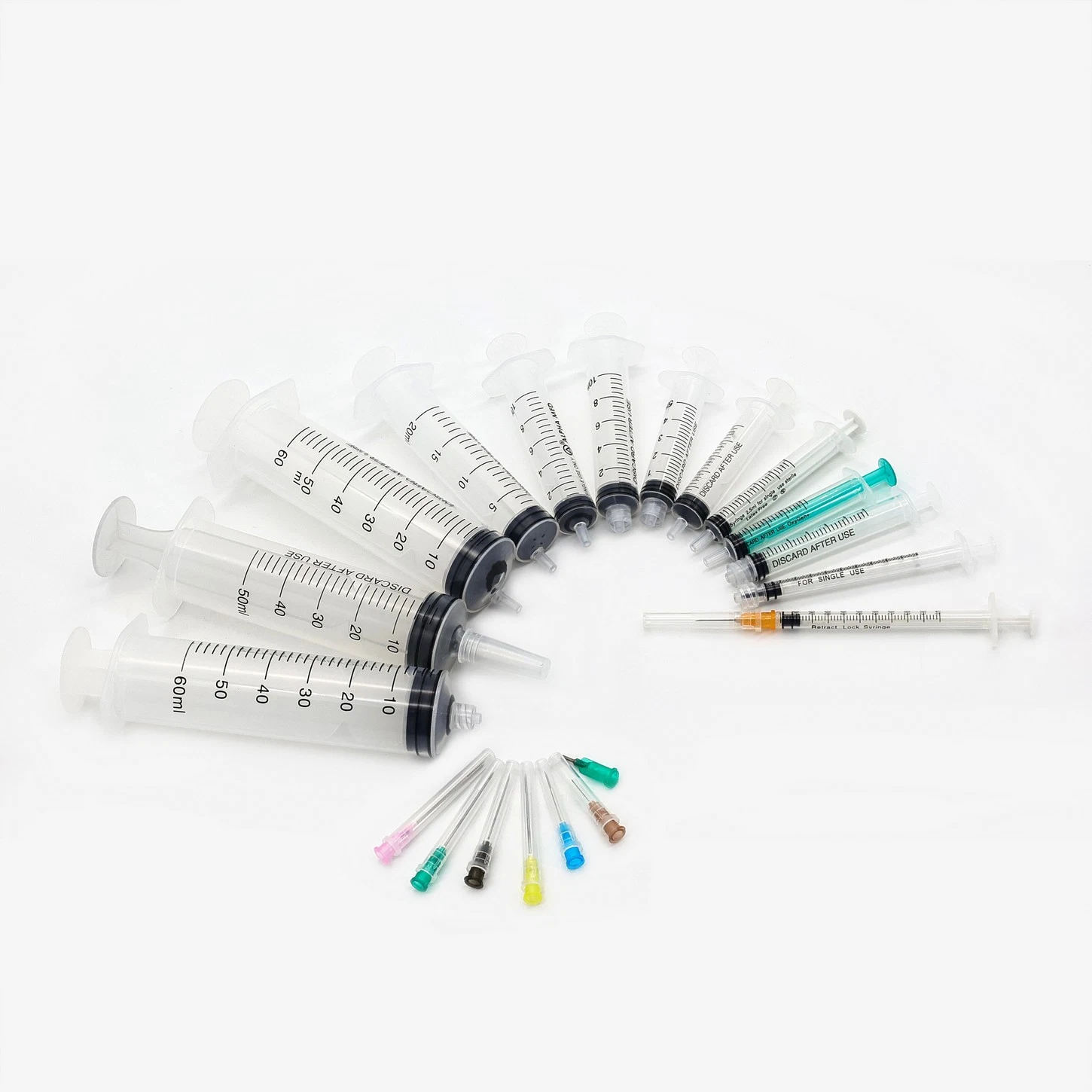 Medical Sterile 2/3 Parts Luer Lock/ Luer Slip 1ml/2ml/5ml/10ml/20ml/30ml/50ml Latex Free Disposable Syringe with CE/ISO