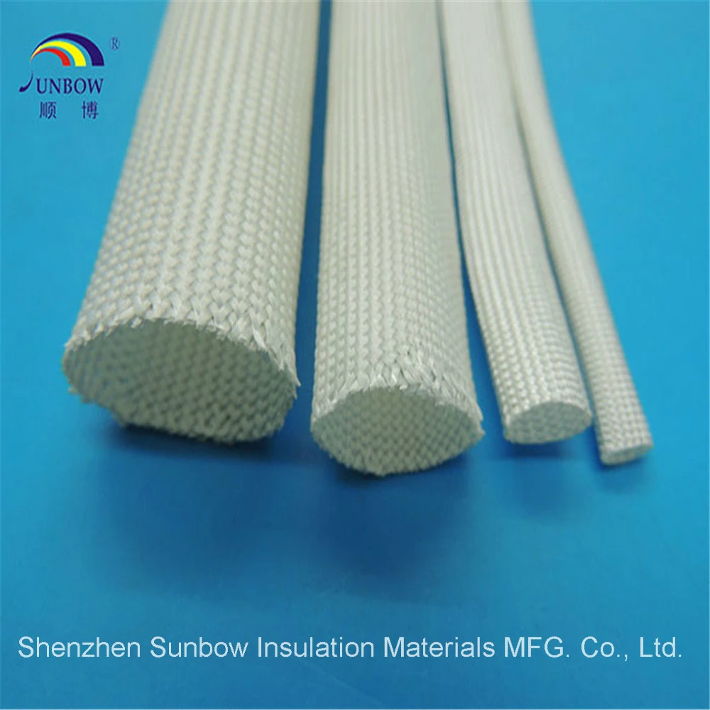 La alta temperatura 500c trenzada de fibra de vidrio resistente al calor de protección de cables eléctricos Manguitos de aislamiento