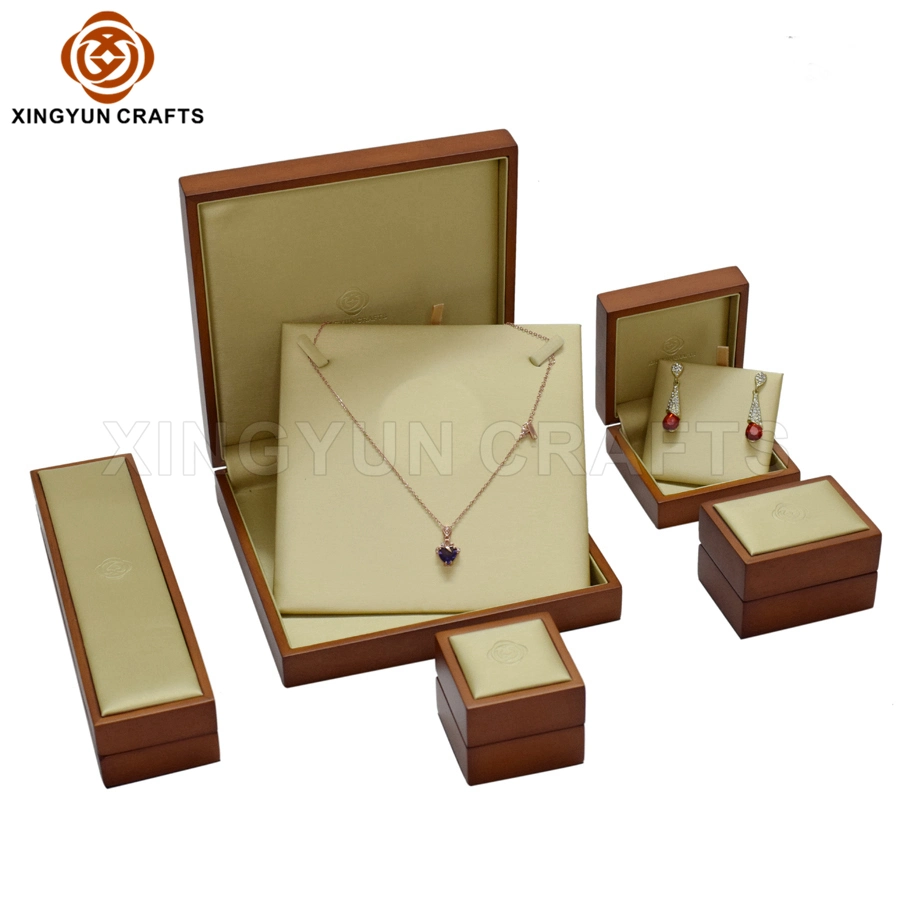 Hot Sale Custom Logo Wooden Jewelry Packaging Box Lacquer Wood Packing Jewel Gift Display Box Gift Storage Box
