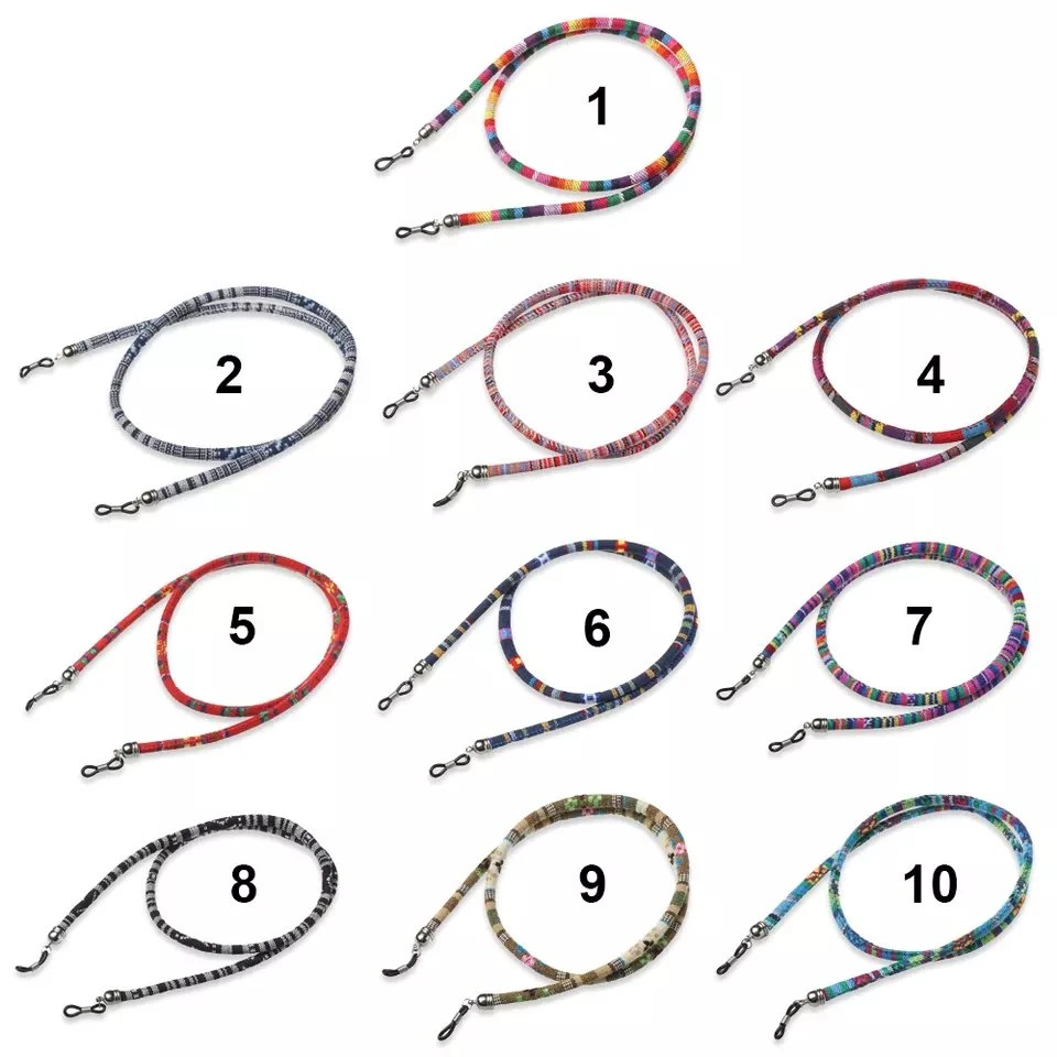 Chaîne de cou en coton cordon pratique pour des verres de lunettes de soleil Lunettes de sangle de retenue du cordon de lunettes de corde à caractère ethnique de la chaîne haut de gamme