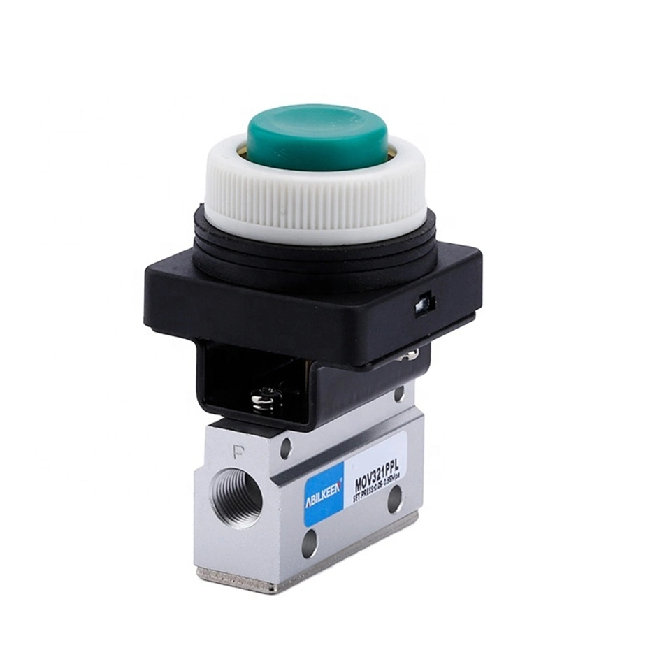 Factory Price MOV Series 3/2 Way Aluminum Alloy Distinctive MOV321r Manually Mechanical Pneumatic Valve