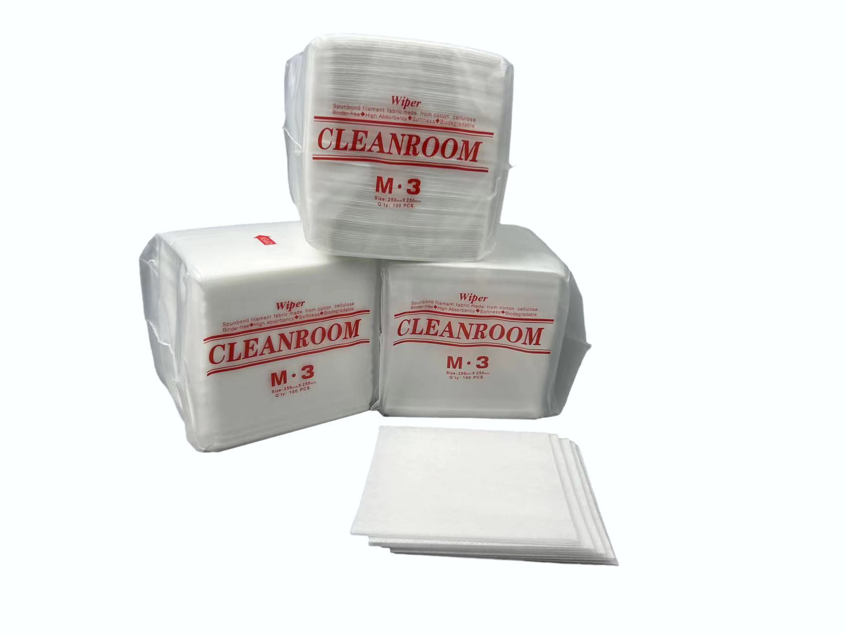 High quality/High cost performance Industrial Cleanroom Cleaning Cloths Customizable M-3 Dust Free Cleaning Wipers