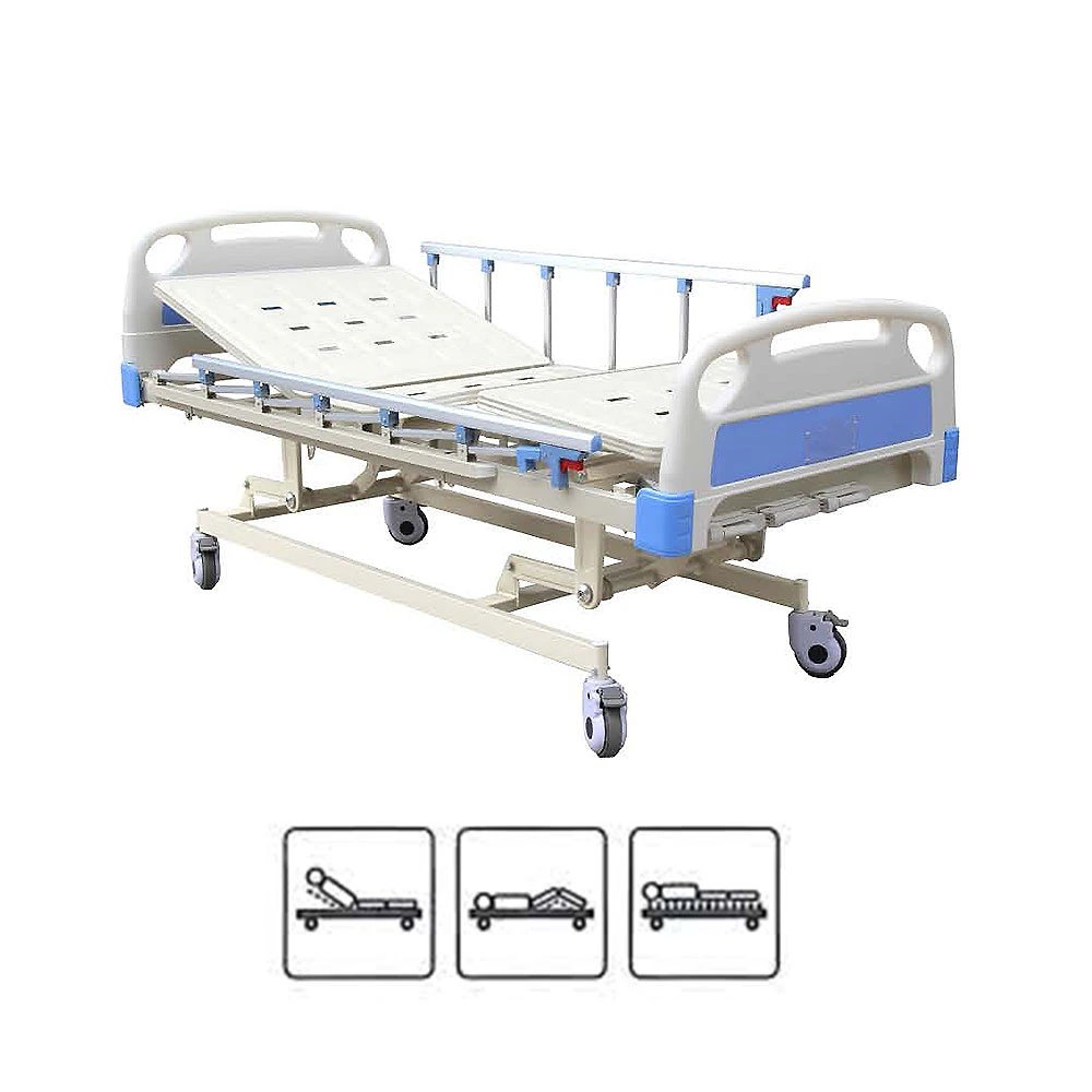 A8002 Three Manual Crank Care Bed for Medical
