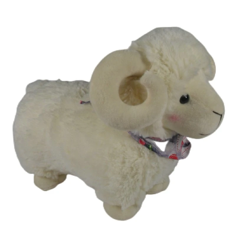 Comercio al por mayor de la Cabra permanente lindo personalizados 3 colores crema de animales de peluche 32cm de oveja de peluche suave de los niños juguetes de cordero con bufanda de regalo de promoción de los niños