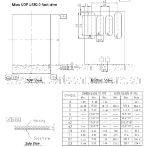 UDP unidad Flash USB 2.0 Micro Chip (S1A-8005C)