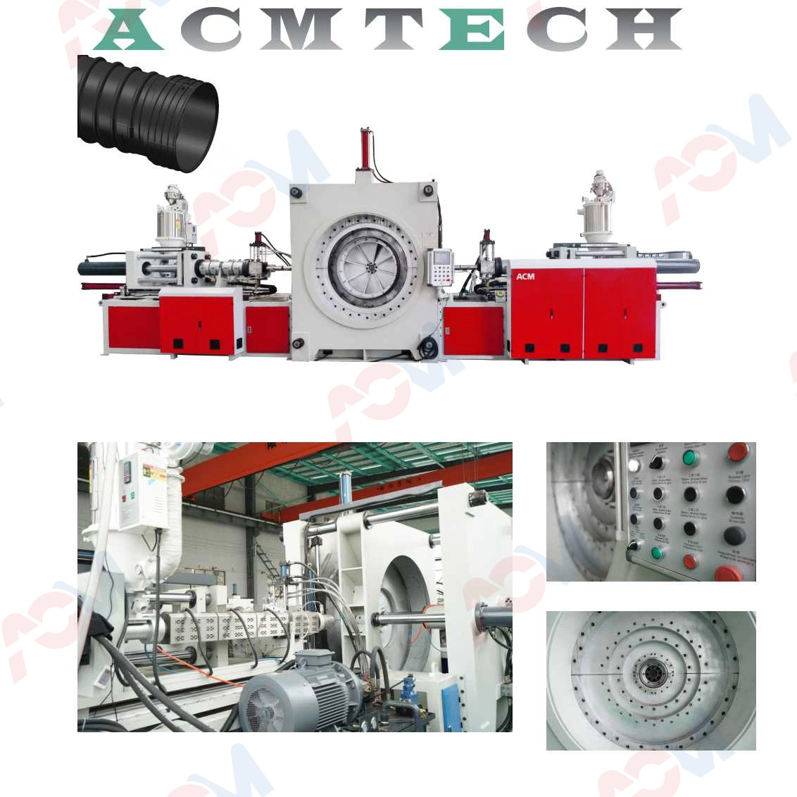 Injection Machine for Socket/Joint/Spigots of Steel Belt Reinforced Pipe/ Hollow Wall Pipe/ Inner Rib Pipe/PE Spiral Pipes and Other Plastic Drainage Pipes