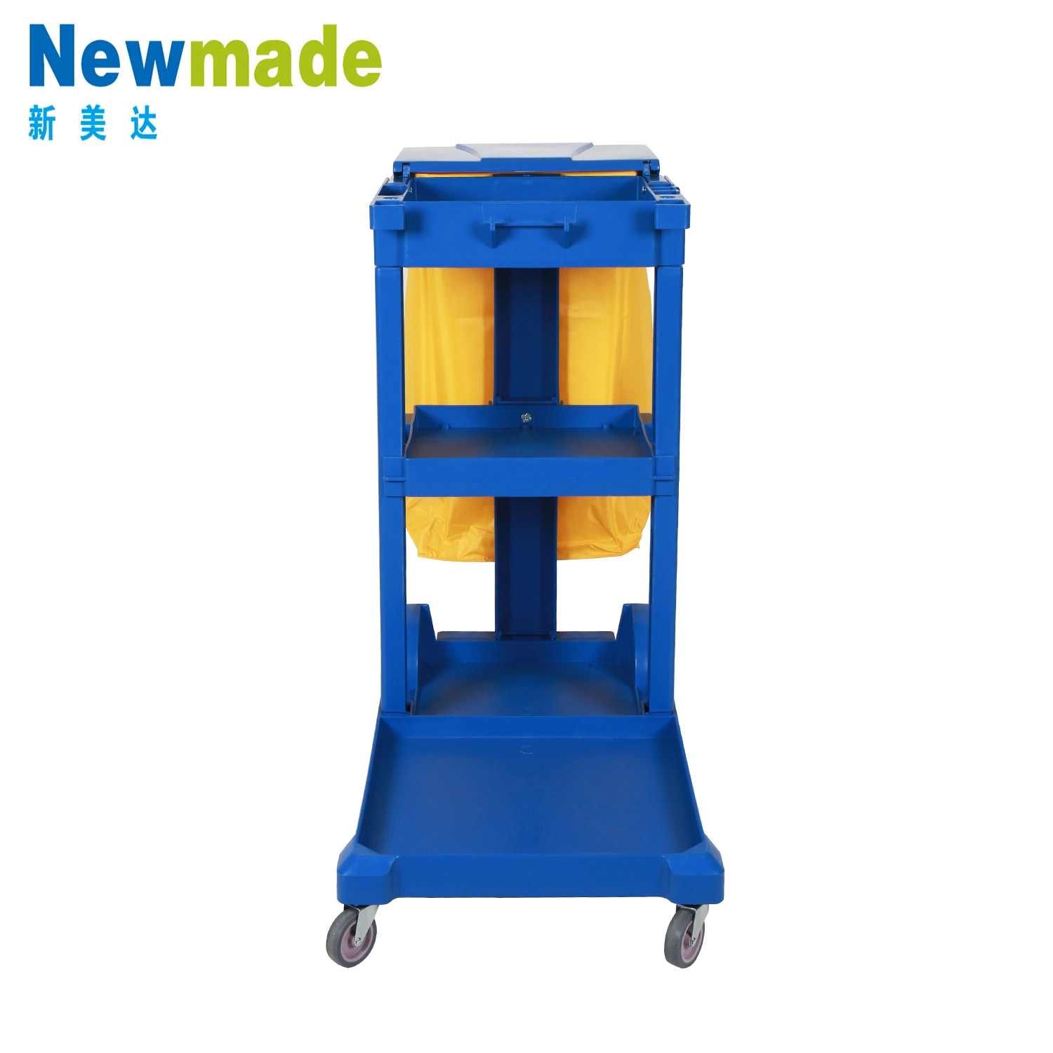 Multifunction Plastic Janitor Cart Hotel Hospital Cleaning Cart Housekeeping Cleaning Service Trolley Cart